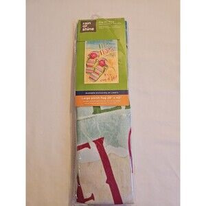 NIP rain or shine Flip-it flag 28"x40" Flip Flops its a way of life